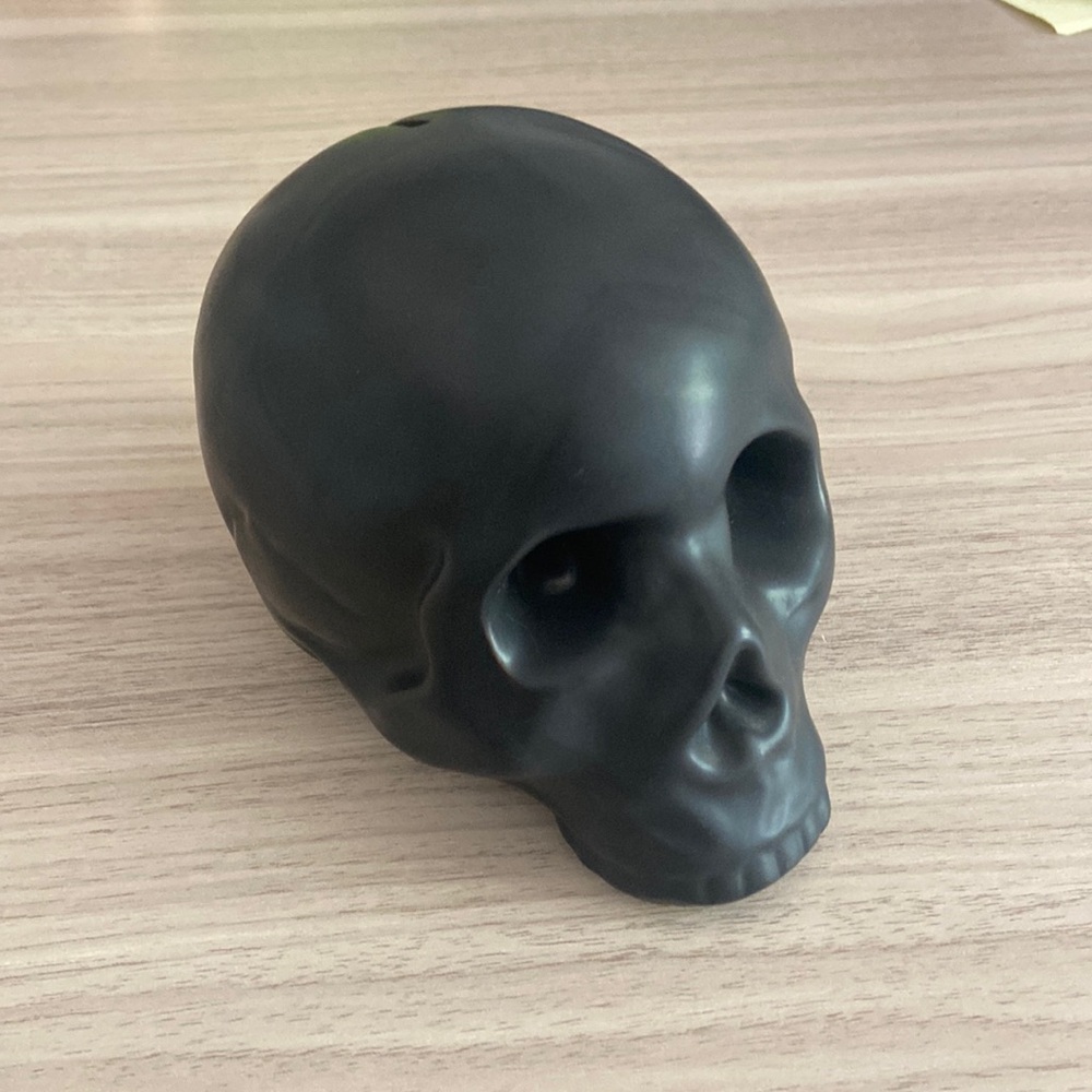Black Skull Piggy Bank 💀🖤 (heavy-weight ceramic)